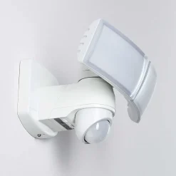 Applique Murale D'Exterieur Foroyar Led Blanc, 2 Lumieres, Detecteur De Mouvement