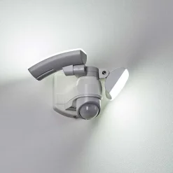 Applique Murale D'Exterieur Foroyar Led Blanc, 2 Lumieres, Detecteur De Mouvement