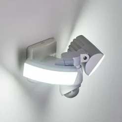 Applique Murale D'Exterieur Foroyar Led Blanc, 2 Lumieres, Detecteur De Mouvement