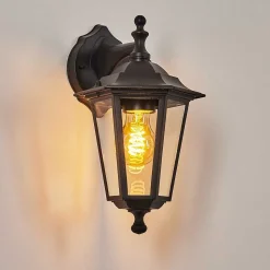 Applique Murale D'Exterieur Loria Noir, 1 Lumiere