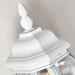 Applique Murale D'Exterieur Lentua Blanc, 1 Lumiere, Detecteur De Mouvement