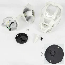 Applique Murale D'Exterieur Lentua Blanc, 1 Lumiere