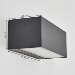 Applique Murale D'Exterieur Spidern Led Anthracite, 1 Lumiere, Changeur De Couleurs