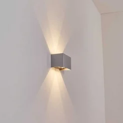 Applique Murale D'Exterieur Tamarin Led Gris, 1 Lumiere