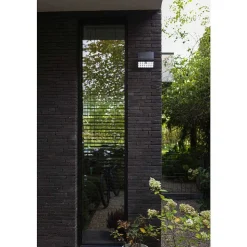 Applique Murale D'Exterieur Lutec Tuda Led Noir, 1 Lumiere, Detecteur De Mouvement