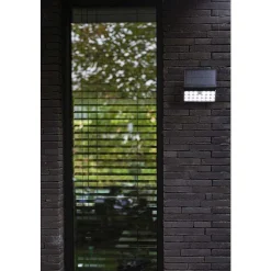 Applique Murale D'Exterieur Lutec Tuda Led Noir, 1 Lumiere, Detecteur De Mouvement