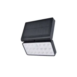 Applique Murale D'Exterieur Lutec Tuda Led Noir, 1 Lumiere, Detecteur De Mouvement