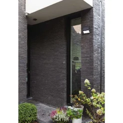 Applique Murale D'Exterieur Lutec Tuda Led Noir, 1 Lumiere, Detecteur De Mouvement