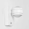 Applique Murale D'Exterieur Borlo Led Blanc, 2 Lumieres, Detecteur De Mouvement