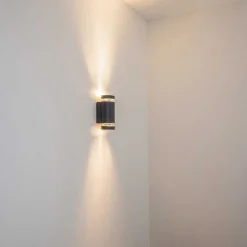 Applique Murale D'Exterieur Tagish Anthracite, 2 Lumieres