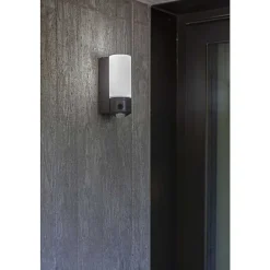 Applique Murale D'Exterieur Lutec Pollux Led Anthracite, 1 Lumiere, Detecteur De Mouvement