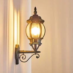 Applique Murale D'Exterieur Lentua Vert, Noir, 1 Lumiere