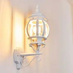 Applique Murale D'Exterieur Lentua Blanc, 1 Lumiere