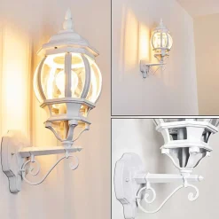 Applique Murale D'Exterieur Lentua Blanc, 1 Lumiere