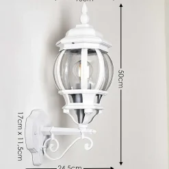 Applique Murale D'Exterieur Lentua Blanc, 1 Lumiere