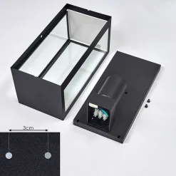 Applique Murale D'Exterieur Hakkas Noir, 1 Lumiere