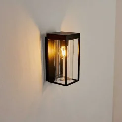 Applique Murale D'Exterieur Palanga Led Noir, 1 Lumiere, Detecteur De Mouvement