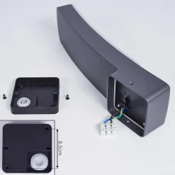 Applique Murale D'Exterieur Maseru Led Anthracite, 1 Lumiere, Detecteur De Mouvement