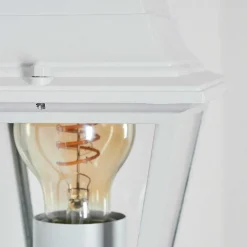 Applique Murale D'Exterieur Naofe Blanc, 1 Lumiere, Detecteur De Mouvement