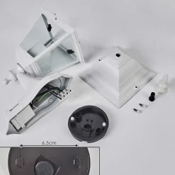 Applique Murale D'Exterieur Naofe Blanc, 1 Lumiere, Detecteur De Mouvement