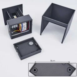 Applique Murale D'Exterieur Tamarin Led Anthracite, 1 Lumiere