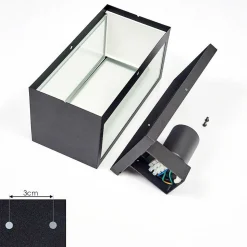 Applique Murale D'Exterieur Hakkas Noir, 1 Lumiere