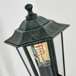 Applique Murale D'Exterieur Loria Vert, Noir, 1 Lumiere, Detecteur De Mouvement