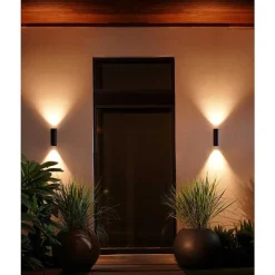 Applique Murale D'Exterieur Philips Hue Ambiance White & Color Appear Led Noir, 2 Lumieres, Changeur De Couleurs