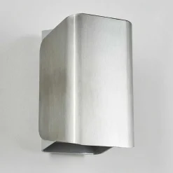 Applique Murale D'Exterieur Bafueiras Led Nickel Mat, Blanc, 1 Lumiere, Telecommandes, Changeur De Couleurs