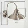 Applique Murale D'Exterieur Gielas Led Nickel Mat, 1 Lumiere