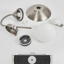 Applique Murale D'Exterieur Gielas Led Nickel Mat, 1 Lumiere