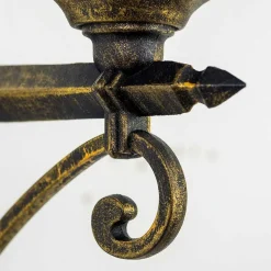 Applique Murale D'Exterieur Hongkong Brun Dore, 1 Lumiere, Detecteur De Mouvement