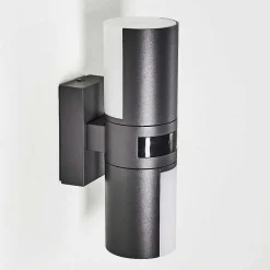 Applique Murale D'Exterieur Baulund Led Anthracite, 1 Lumiere, Detecteur De Mouvement