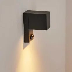 Applique Murale D'Exterieur Kingstown Anthracite, Transparent, 1 Lumiere, Detecteur De Mouvement