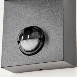 Applique Murale D'Exterieur Kingstown Anthracite, Transparent, 1 Lumiere, Detecteur De Mouvement