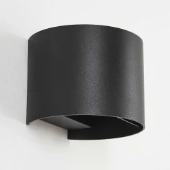 Applique Murale D'Exterieur Tamarin Led Noir, 2 Lumieres