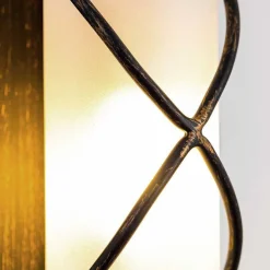 Applique Murale Globo Rania Acier Inoxydable, Noir, Blanc, 1 Lumiere