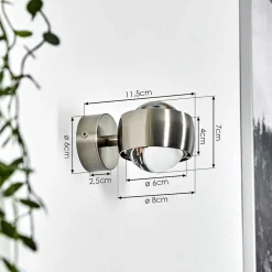 Applique Murale Hofstein Sapri Nickel Mat, 1 Lumiere