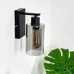 Applique Murale Hunouri Noir, 1 Lumiere