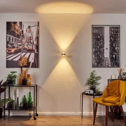 Applique Murale Indore Led Aluminium, 2 Lumieres