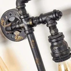 Applique Murale Kolyma Noir Dore, 5 Lumieres