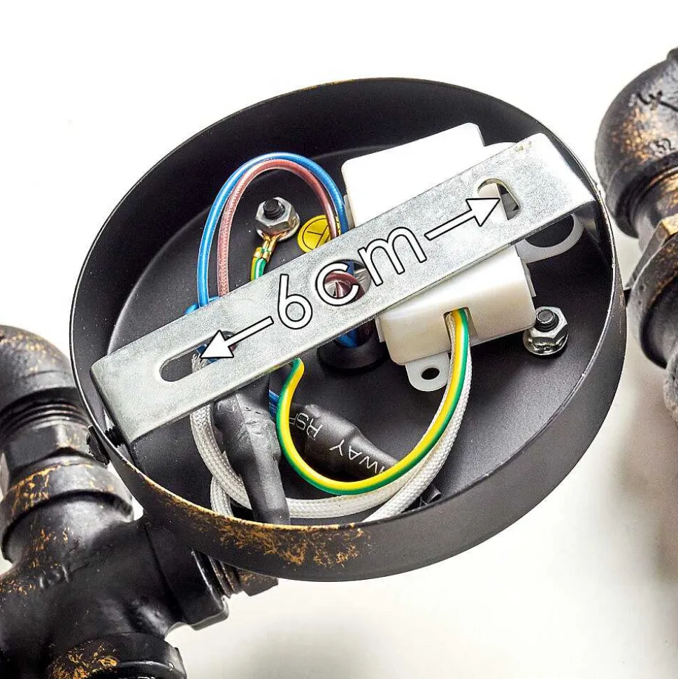 Applique Murale Kolyma Noir Dore, 5 Lumieres