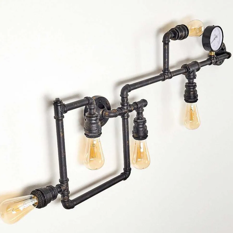 Applique Murale Kolyma Noir Dore, 5 Lumieres