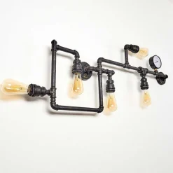 Applique Murale Kolyma Noir Dore, 5 Lumieres