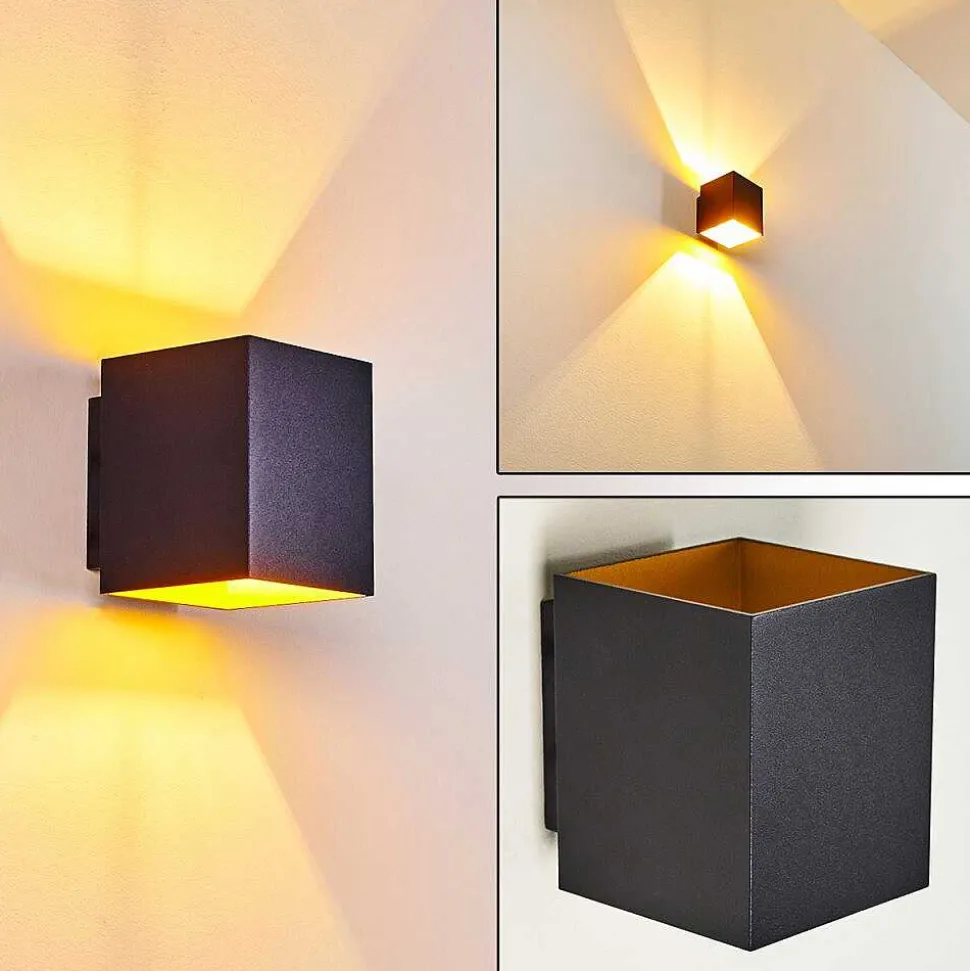 Applique Murale Laforsen Or, Noir, 1 Lumiere