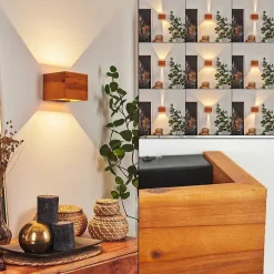 Applique Murale Marmorera Led Ecru, Noir, 1 Lumiere