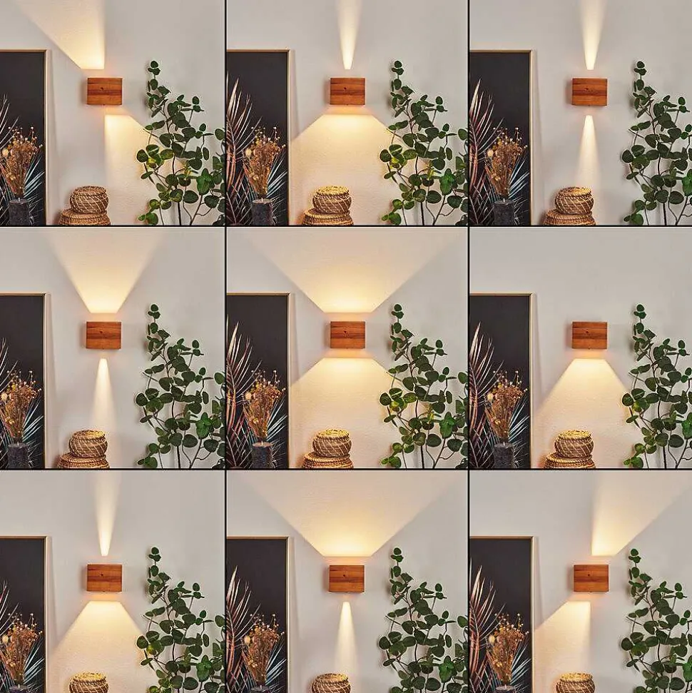 Applique Murale Marmorera Led Ecru, Noir, 1 Lumiere