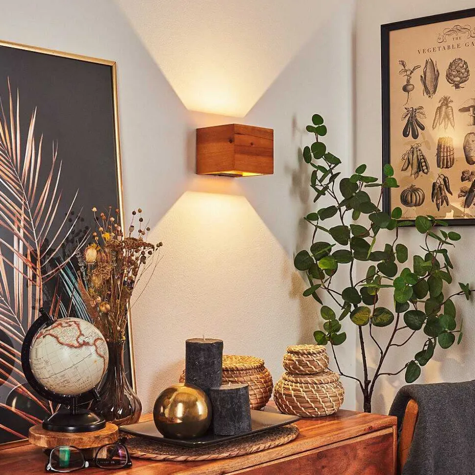 Applique Murale Marmorera Led Ecru, Noir, 1 Lumiere