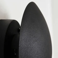 Applique Murale Mezia Led Noir, 1 Lumiere