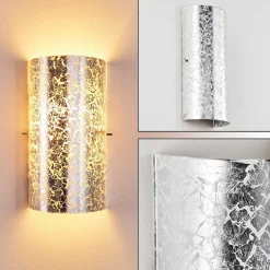 Applique Murale Modica Argente, 1 Lumiere